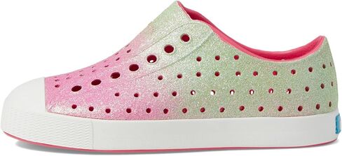 Native Shoes Jefferson Bling (Little Kid/Big Kid) Celery Dazzle Bling/Shell White 1 Little Kid M in Saudi Arabia