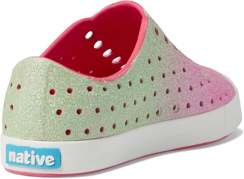 Native Shoes Jefferson Bling (Little Kid/Big Kid) Celery Dazzle Bling/Shell White 1 Little Kid M in Saudi Arabia