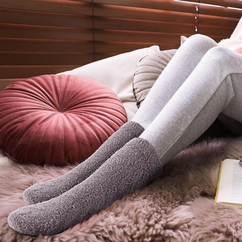 Cuffbow 15 زوجًا من الجوارب النسائية الغامضة، جوارب شتوية دافئة من القطيفة، جوارب ناعمة ومريحة، منفوش، للنوم المنزلي، هدية عيد الميلاد للفتيات in Kuwait