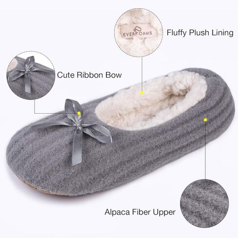 EverFoams Women's Cozy Chenille Memory Foam Bedroom House Slippers in Kuwait