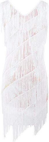 PrettyGuide Women's Flapper Dress Sequined Fringe 1920s Gatsby Party Cocktail Dresses in Kuwait