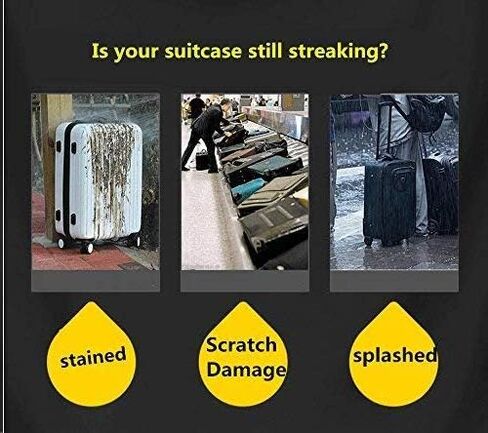 Joyden DUXAA Luggage Protector Suitcase Cover Clear PVC Suitcase Cover Protectors Luggage Cover Waterproof for Wheeled Suitcase Fits Most 20" 22" 24" 26" 28" 30" (28 In) in Saudi Arabia
