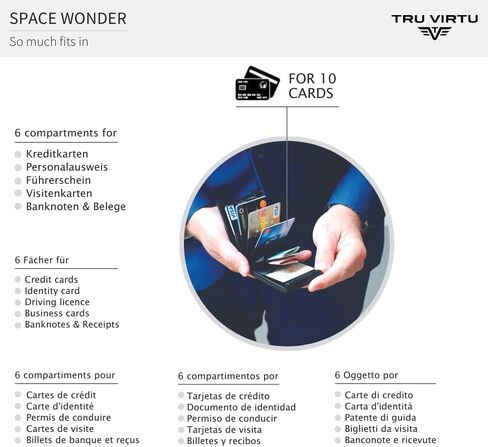 حامل بطاقات الائتمان Tru Virtu®، حافظة ألومنيوم خفيفة للغاية، حافظة بطاقات I، سهم فضي، حامل بطاقات I، حماية RFID-NFC، مصنوع من الألومنيوم، تخزين بطاقات I، محفظة نحيفة، حامل بطاقات I in Kuwait