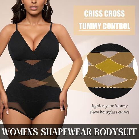 بدلة للجسم من Avidlove للنساء للتحكم في البطن وتشكيل الجسم بالإضافة إلى مقاس كبير مع فتحة بين الرجلين in Kuwait