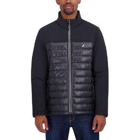 Nautica Men's Lightweight Mixed Media Quilt Jacket