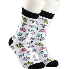 TOBGBE 2 Pairs Respiratory Therapist Socks RT Gift RT Graduation Gift Respiratory Therapist Thank You Gift