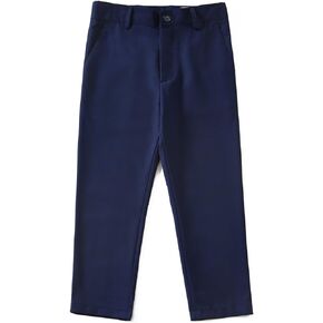 YuanLu Flat Front Boys Dress Pants with Adjustable Waist