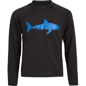 قميص السباحة Rash Guard للأولاد من Big Chill - عامل حماية من أشعة الشمس فوق البنفسجية 50+ بأكمام طويلة، قميص سباحة سريع الجفاف
