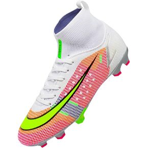 SNELIENIAO Men's Soccer Boots TF/AG Cleats Indoor Turf Hightop Football Cleats Outdoor Youth Soccer Sneaker for Training Athletic