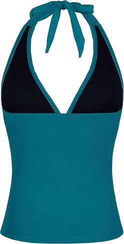 ملابس سباحة نسائية من Coastal Rose ذات رسن تانكيني علوي مكشكش ورقبة على شكل حرف V مكشكشة للتحكم في البطن in Kuwait