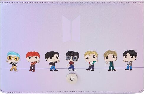 Loungefly BTS Logo Iridescent Purple Faux Leather Crossbody Bag in Saudi Arabia