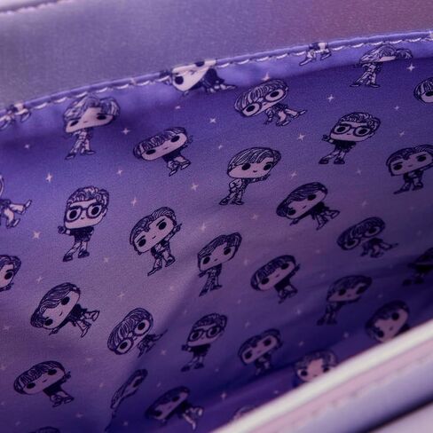 Loungefly BTS Logo Iridescent Purple Faux Leather Crossbody Bag in Saudi Arabia