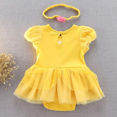 HOIZOSG Infant Baby Girls Princess Costume Birthday Bodysuit Romper Tutu Dress w/Headband Halloween Christmas Party Outfits in Kuwait