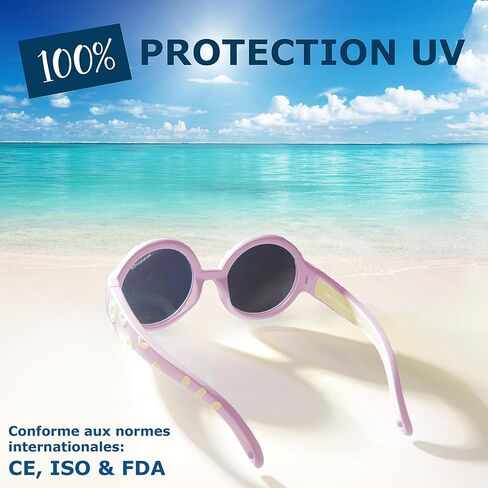 Mausito Kids sunglasses 6-24 months boy & girl I FLEXIBLE toddler sunglasses with strap 100% UV PROTECTION European-designed in Kuwait