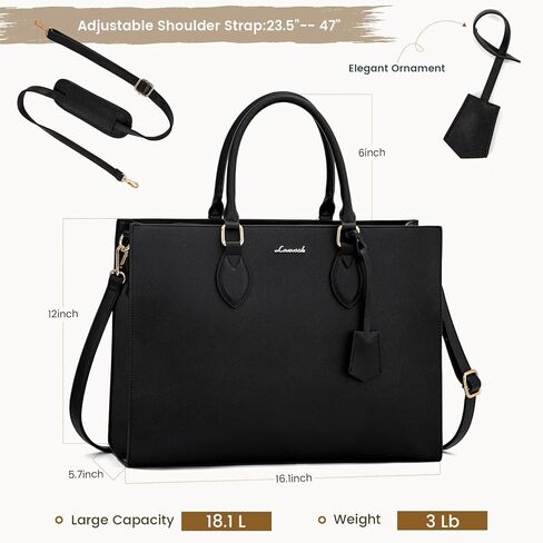 LOVEVOOK Laptop Bag for Women 15.6 Inch Work Bags for Women Computer Bag Laptop Tote Bag Briefcase Business Office Bag in Kuwait