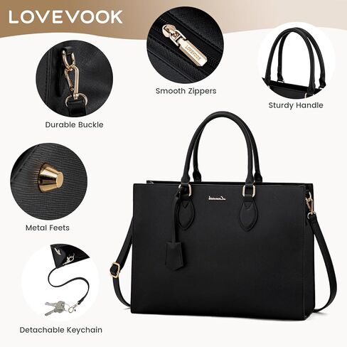 LOVEVOOK Laptop Bag for Women 15.6 Inch Work Bags for Women Computer Bag Laptop Tote Bag Briefcase Business Office Bag in Kuwait