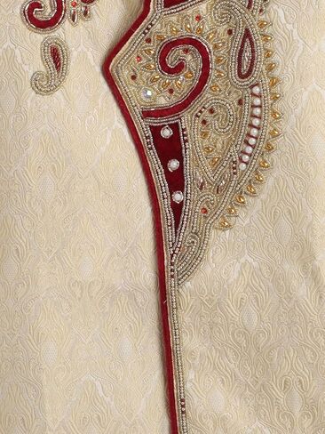 مجموعة AHHAAAAA للأطفال الهندية العرقية المطرزة بالشرواني والمؤخرات مع مجموعة دوباتا التقليدية للأولاد in Kuwait