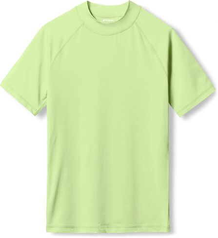 قميص سباحة TSLA UPF 50+ للشباب بأكمام قصيرة للحماية من الطفح الجلدي، قميص سباحة لركوب الأمواج من الأشعة فوق البنفسجية/عامل حماية من الشمس (SPF)، قميص سباحة مائي مائي in Kuwait