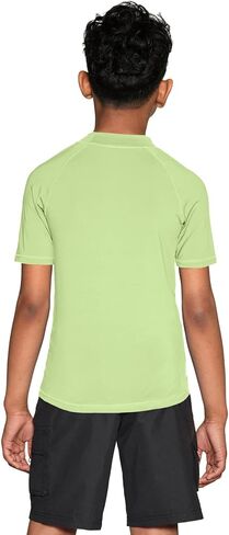 قميص سباحة TSLA UPF 50+ للشباب بأكمام قصيرة للحماية من الطفح الجلدي، قميص سباحة لركوب الأمواج من الأشعة فوق البنفسجية/عامل حماية من الشمس (SPF)، قميص سباحة مائي مائي in Kuwait