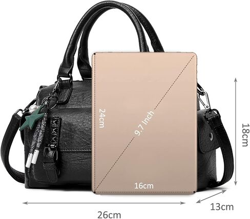 نيكول ودوريس حقائب كروس للنساء حقيبة كتف كلاسيكية جيوب متعددة حقائب يد بولي Leather حقيبة جلدية صغيرة in Kuwait