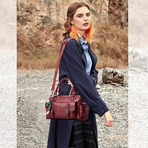 نيكول ودوريس حقائب كروس للنساء حقيبة كتف كلاسيكية جيوب متعددة حقائب يد بولي Leather حقيبة جلدية صغيرة in Kuwait