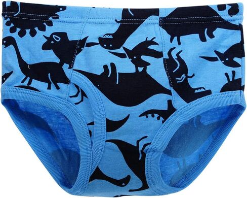 Closecret Kids Series Baby Soft Cotton Underwear Dinosaur Truck Shark Little Boys' Assorted Boxer & Briefs (Pack of 6) in Kuwait