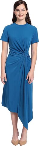 Maggy London Women's Short Sleeve Draped Front Matte Jersey Dress Career Office Workwear Event Occasion Guest of in Saudi Arabia