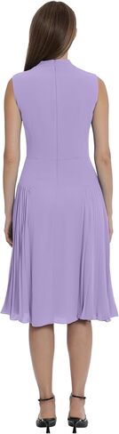 Maggy London Women's Sleeveless Cowl Neck Dress with Fluted Skirt Office Workwear in Kuwait