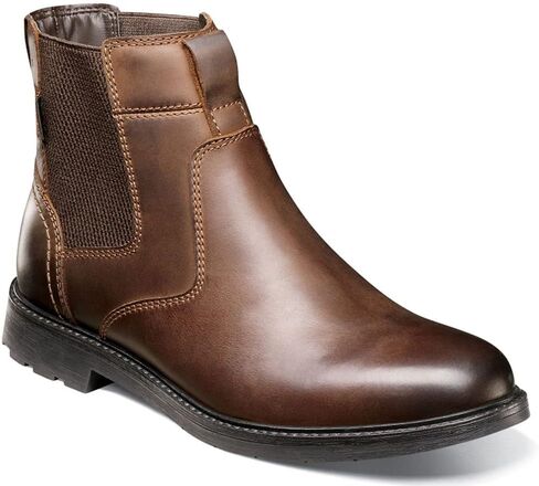Nunn Bush Men's 1912 Plain Toe Chelsea Leather Pull on Boot with Scotchguard Defender in Saudi Arabia