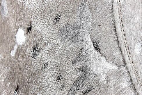 OSSTONE Men Chelsea Ankle Boots Leather Pony Hair Leopard Boot with Side Zipper Heel Boots JY012 in Kuwait