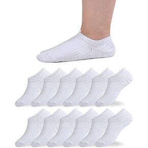 EPEIUS Kids No Show Socks بنات أولاد جوارب مضادة للانزلاق قطن جوارب منخفضة القطع 6/12 حزمة