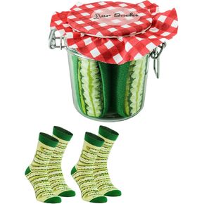 JAR SOCKS - 2 pairs of socks as Pickles Funny Gift Unisex, Produced in the EU in Saudi Arabia