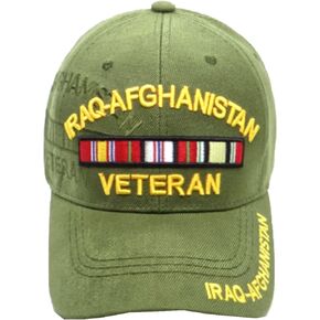 Iraq/Afghanistan Veteran (Ribbon Shadow) Baseball Cap (Green) in Kuwait