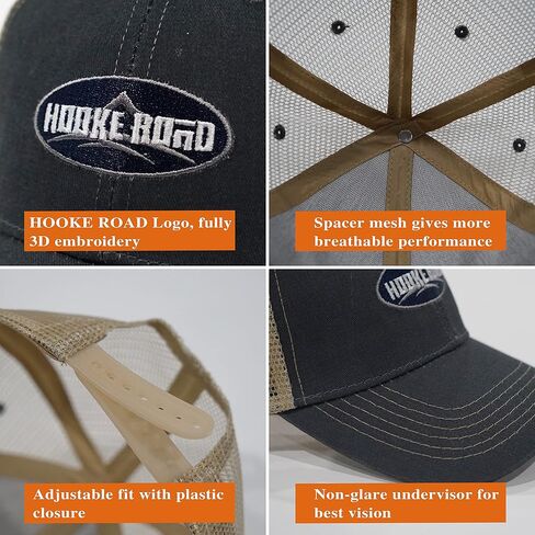 Hooke Road Ball Cap Sun Protective Outdoor Adjustable Sports Cap Gray in Saudi Arabia