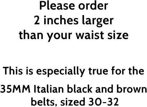 Beep Free 1 3/8" Italian Leather Belt | Airport Friendly | Metal Free in Saudi Arabia