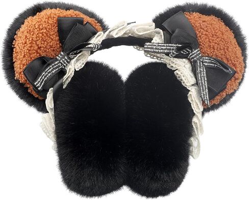 MioCloth Bear Ear Earmuff for Women Girls Foldable Headband Cold Weather Outdoor Ear Cover Winter Accessories Animal Costume in Saudi Arabia