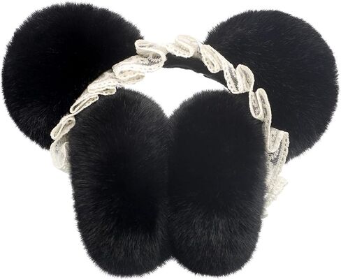MioCloth Bear Ear Earmuff for Women Girls Foldable Headband Cold Weather Outdoor Ear Cover Winter Accessories Animal Costume in Saudi Arabia