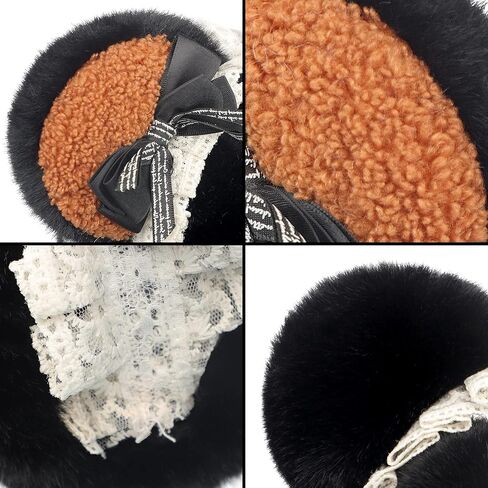MioCloth Bear Ear Earmuff for Women Girls Foldable Headband Cold Weather Outdoor Ear Cover Winter Accessories Animal Costume in Saudi Arabia