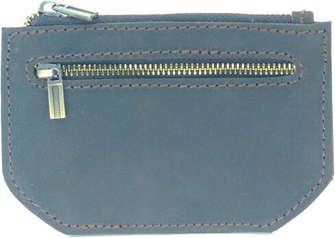 JJNUSA Genuine Leather Zipper Coin Purse for Men, Credit Card Case Holder, Mens Tray Purses Coin Purse Cash Change Wallet Car Case Holder Money Pouch (Flower Brown) in Kuwait