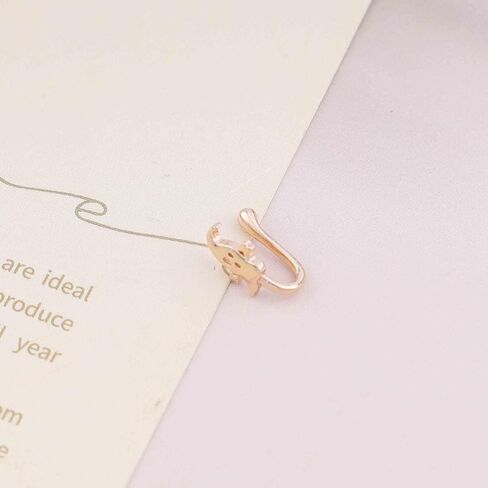 Iaceble Boho الحاجز الأنفي المزيف الدائري الكريستالي على شكل نجمة الأنف الدائري الذهبي تشيكوسلوفاكيا الأنف الكفة الدائري نجمة غير ثقب الأنف الدائري U شكل كليب على الأنف الدائري انحناء الأنف الدائري مجوهرات للنساء والفتيات (النجمة الذهبية) in Kuwait