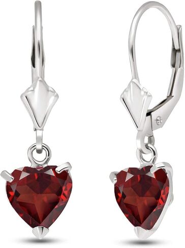 Galaxy Gold GG 14K Gold Jewelry Set - Necklace and Earrings w/Natural Heart-shaped Garnets in Saudi Arabia