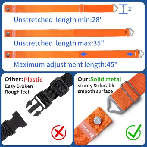 Luggage Belt Strap Add a Bag Luggage Strap,2-in-1 Suitcase Strap Travel Accessories,Luggage Strap Carry On Luggage Elastic Adjustable Luggage Strap Airport Luggage Belt Orange in Saudi Arabia