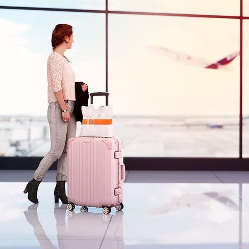 Luggage Belt Strap Add a Bag Luggage Strap,2-in-1 Suitcase Strap Travel Accessories,Luggage Strap Carry On Luggage Elastic Adjustable Luggage Strap Airport Luggage Belt Orange in Saudi Arabia