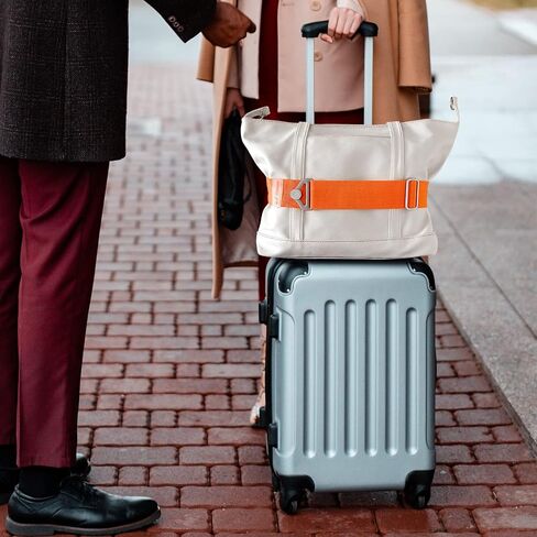 Luggage Belt Strap Add a Bag Luggage Strap,2-in-1 Suitcase Strap Travel Accessories,Luggage Strap Carry On Luggage Elastic Adjustable Luggage Strap Airport Luggage Belt Orange in Saudi Arabia