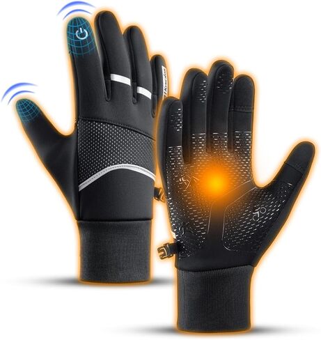 KynciLOR Womens Winter Gloves Mens Thermal Gloves with Touchscreen Fingers Water Resistant Anti-Slip Grip for Runing Working Texing Driving in Kuwait