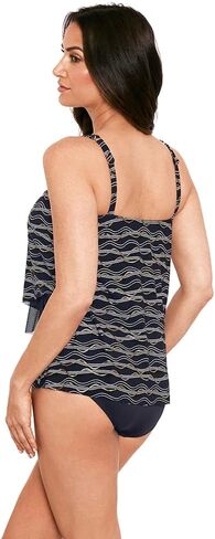 Miraclesuit Women's Swimwear DD-Cup Linked in Mirage High Neckline Underwire Bra Tankini Top in Saudi Arabia