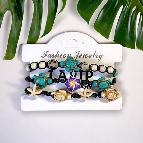 Bracelet Hawaiian Plumeria Flower Sea Turtle Bracelet Turtle Hemp Bracelet in Kuwait