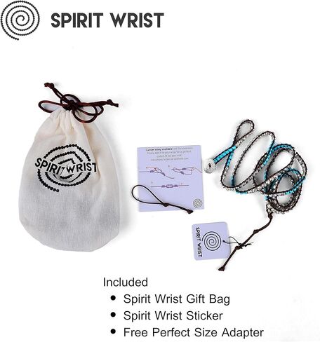 خرز فيروزي ، بلورات السماء ، زنك فضي + بني - سبيريت سبريغ كاي بوهو راب سوار in Kuwait