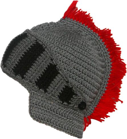 قبعات Kafeimali الأصلية للرجال من Viking Barbarian Knight Beard Hat قبعة صغيرة محبوكة in Kuwait