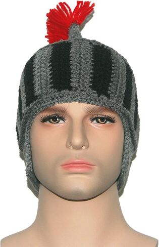 قبعات Kafeimali الأصلية للرجال من Viking Barbarian Knight Beard Hat قبعة صغيرة محبوكة in Kuwait